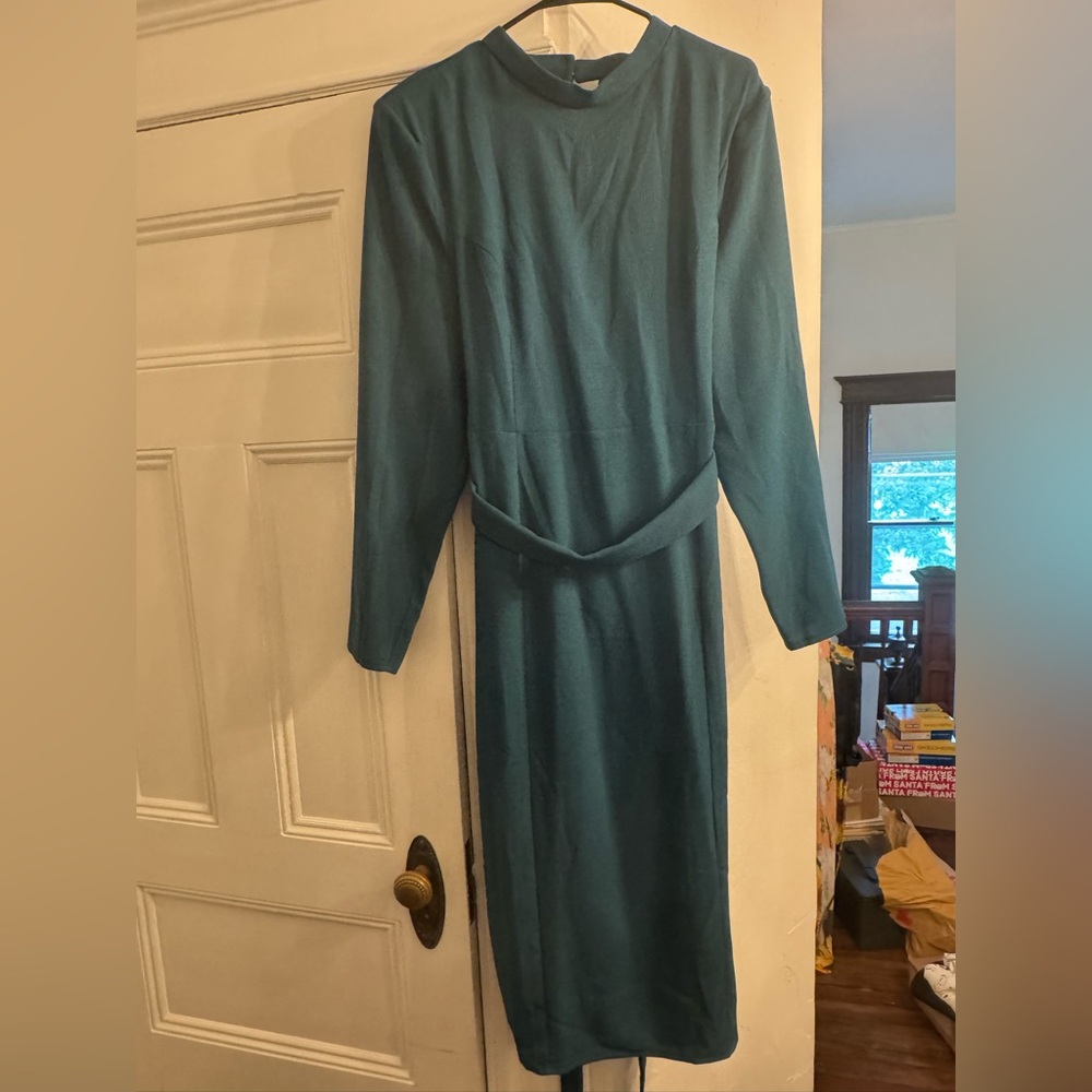 ASOS Elegant Green Long Sleeve Dress